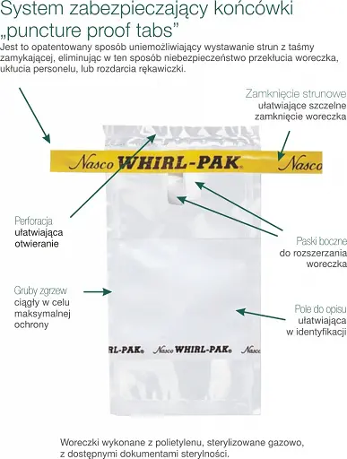 BO 1062 Woreczki do poboru prób 118ml z polem