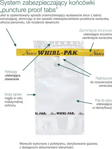 BO 1297 Woreczki do poboru prób 710ml z polem