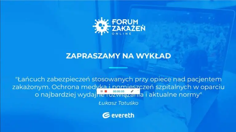Forum Zakażeń 2020 - wykład dyrektora handlowego Greenpol Łukasza Tatuśko na konferencji.