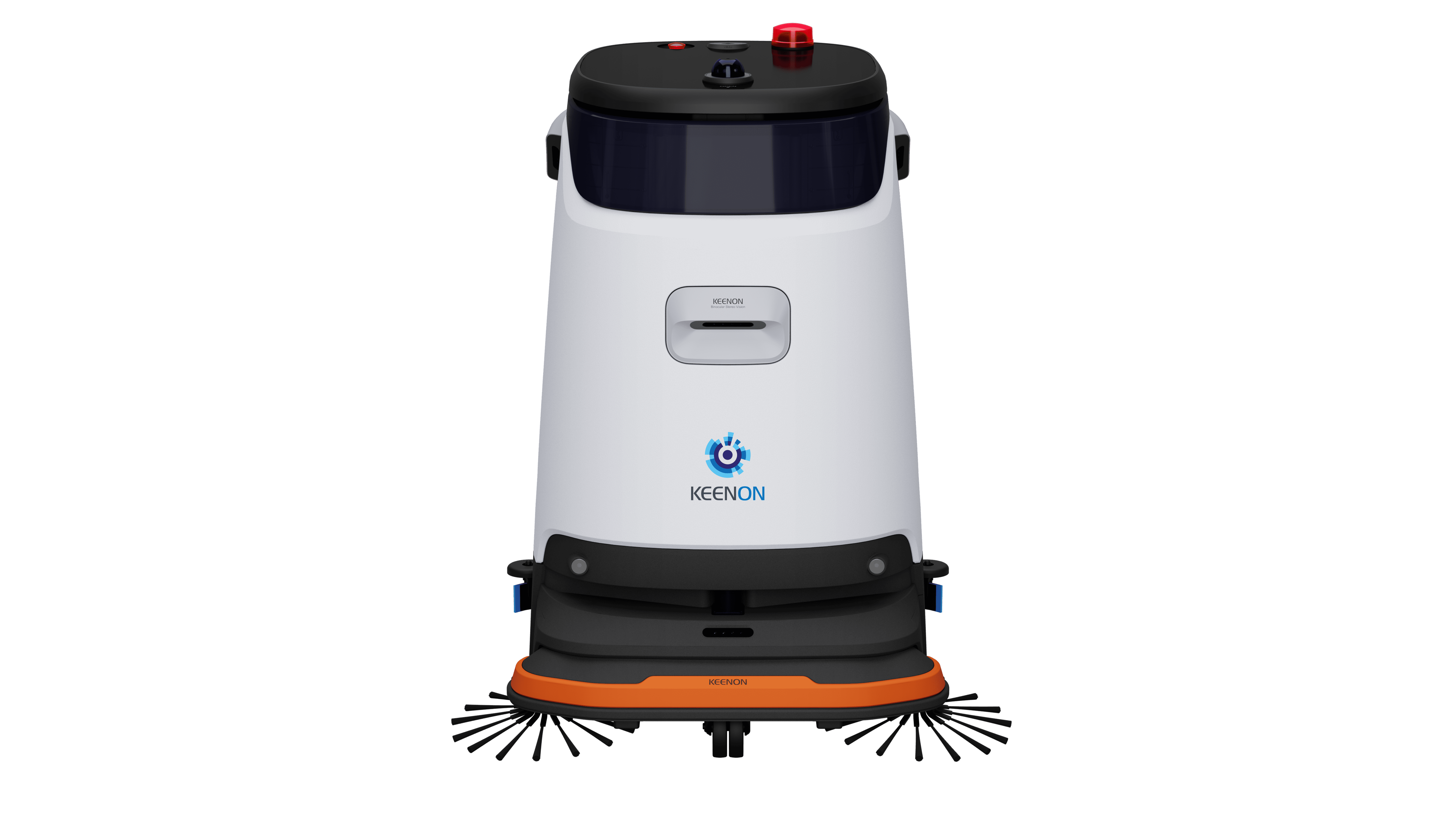 Autonomiczny robot do mycia podłóg w magazynie - Kleenbot C-55 widok front